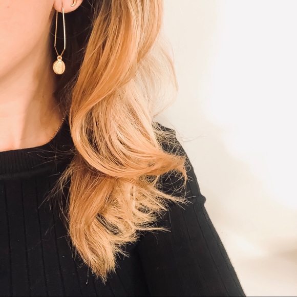 Our Lady Charm Gold Earrings |  Last 1! - Picture 7 of 7